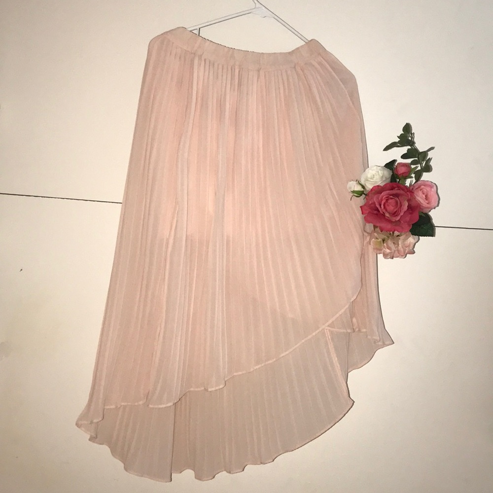 FLOWY ROSE PINK LONG SKIRT